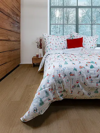 FLEURESSE | Satin Bettwäsche 70x90cm/140x200cm BED ART WINTERSPEZIAL Snow White | 